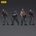Productafbeelding Zombie Dark Source actiefiguren 4-pack Police (Male) 8 cm
