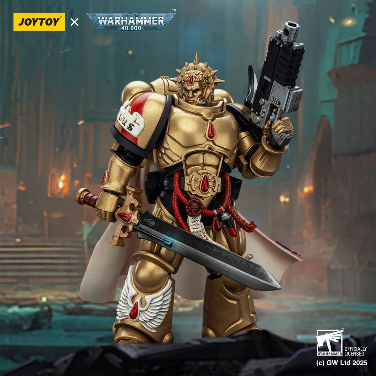 Productafbeelding Warhammer 40,000: Combat Patrol Blood Angels actiefiguur Captain with Heavy Bolt Pistol & Power Sword 20 cm
