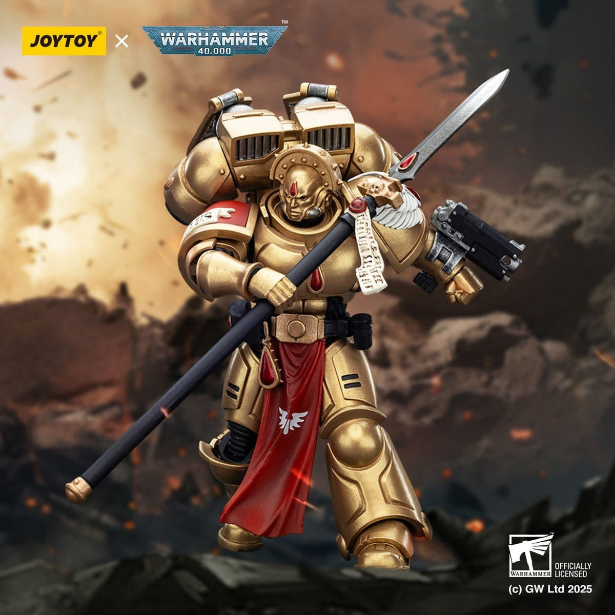 Productafbeelding Warhammer 40,000: Combat Patrol Blood Angels Actiefiguur Sanguinary Guard 2 met Angelus Boltgun en Encarmine Spear 20 cm