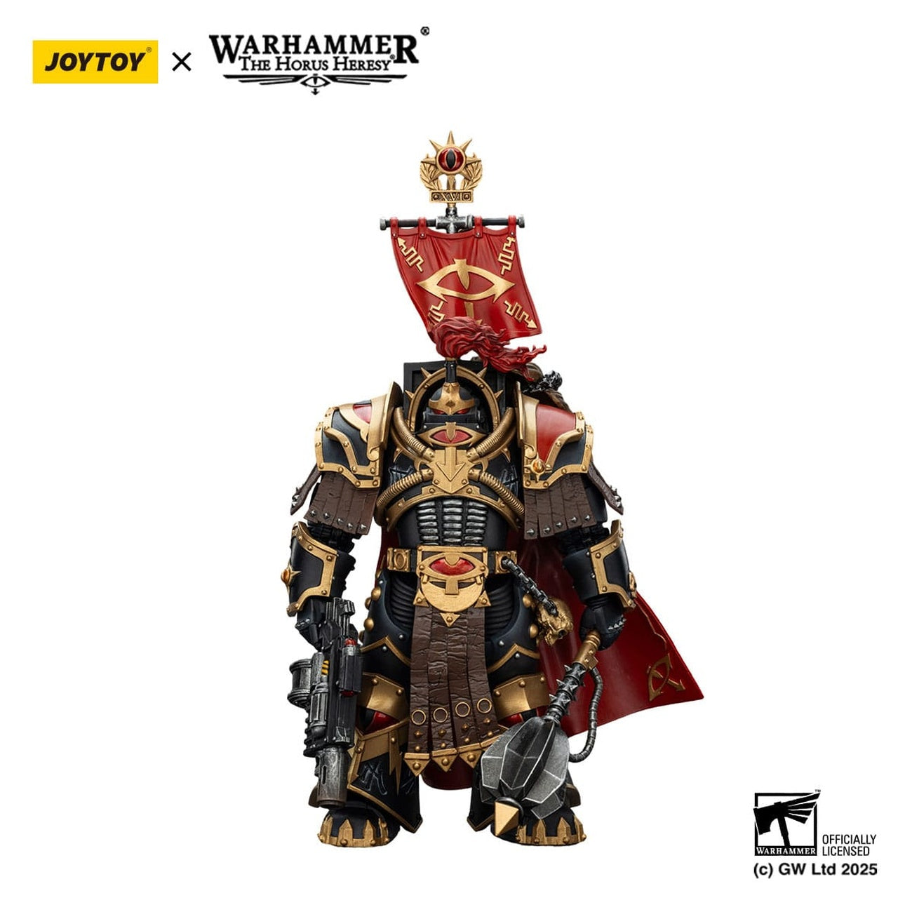 Image produit Warhammer 40,000 : Figurine articulée Sons of Horus Légion Cataphractii Praetor avec Combi-Melta et Power Maul 14 cm