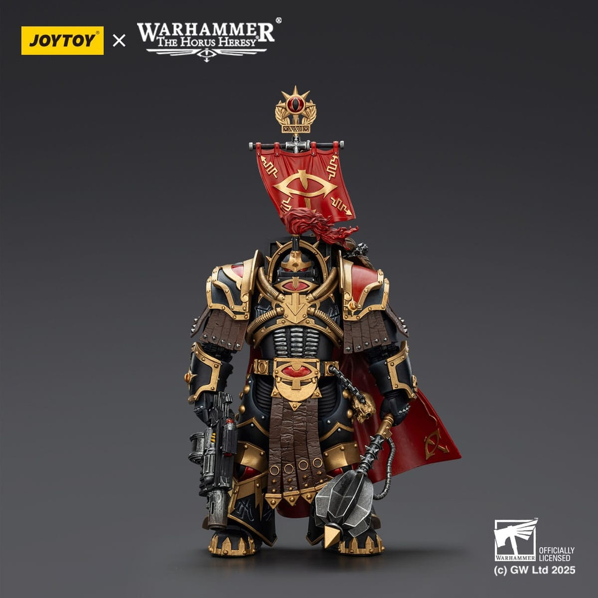Image produit Warhammer 40,000 : Figurine articulée Sons of Horus Légion Cataphractii Praetor avec Combi-Melta et Power Maul 14 cm