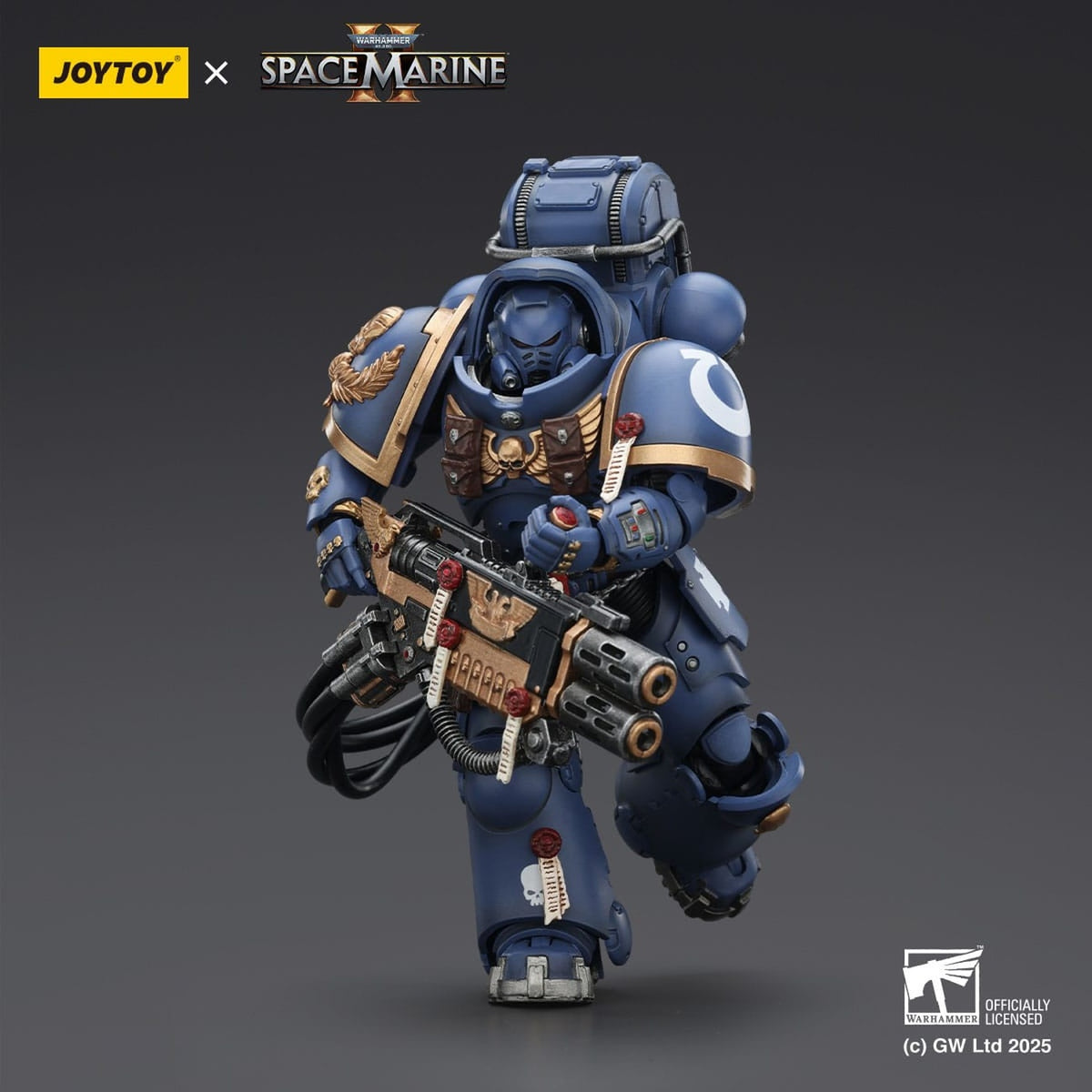 Productafbeelding Warhammer 40,000: Space Marine 2 Actiefiguur Ultramarines Heavy Artificer Armor met Relic Multi-Melta 13 cm