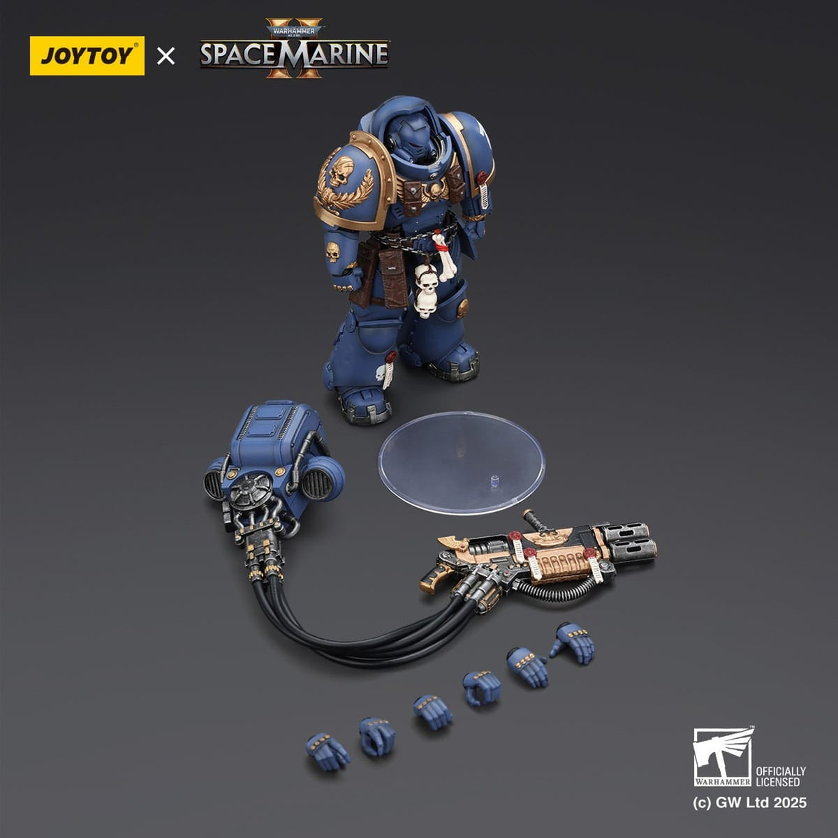 Image produit Warhammer 40,000: Space Marine 2 Figurine articulée Ultramarines Heavy Artificer Armor avec Relic Multi-Melta 13 cm
