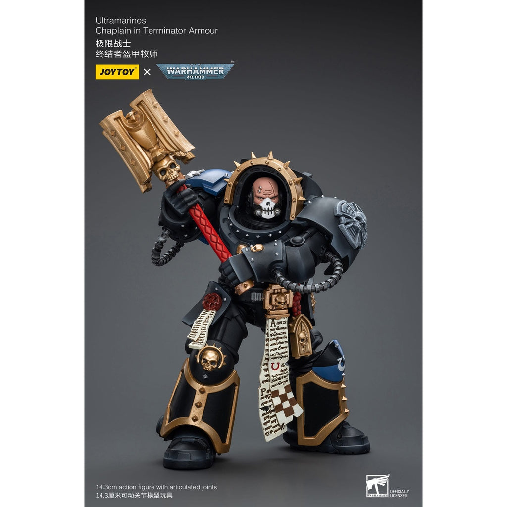 Produktbild Warhammer 40k Actionfigur 1/18 Ultramarines Chaplain in Terminator Armour 12 cm