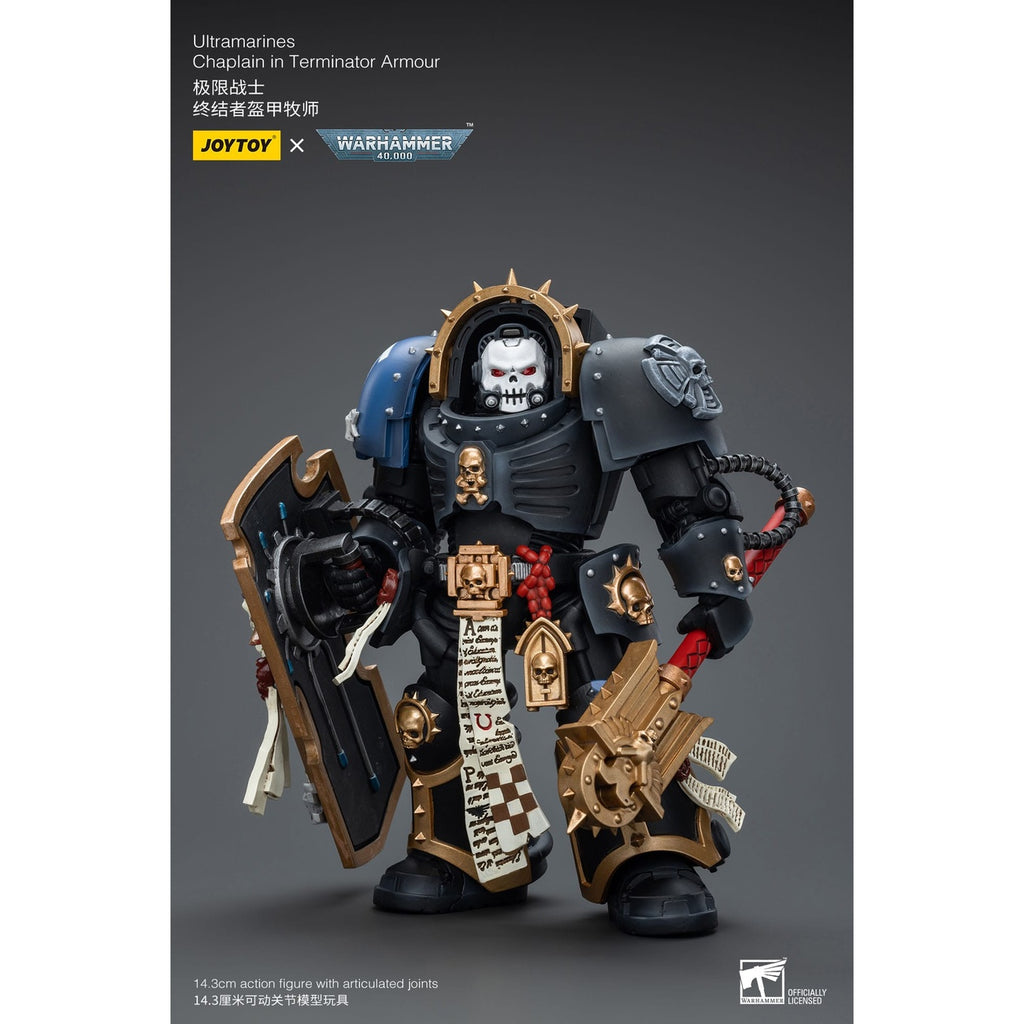 Produktbild Warhammer 40k Actionfigur 1/18 Ultramarines Chaplain in Terminator Armour 12 cm