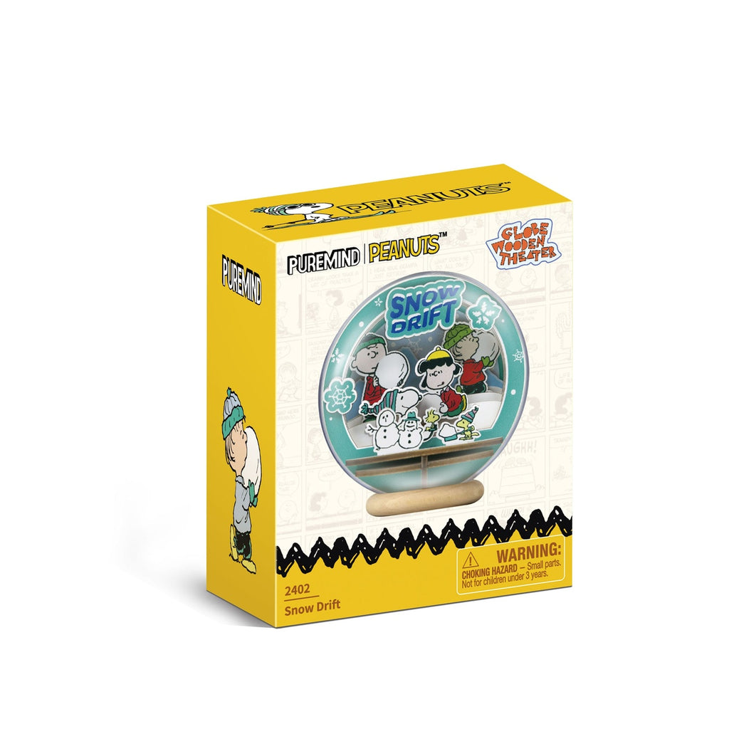Image produit Les Peanuts Puremind Maquette Wooden Theater Globe Snow Drift