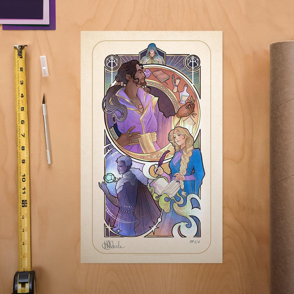 Image produit Critical Role Affiche d’art Matthew Mercer : 10th Anniversary Art Nouveau Illustrations 46 x 28 cm – non encadrée