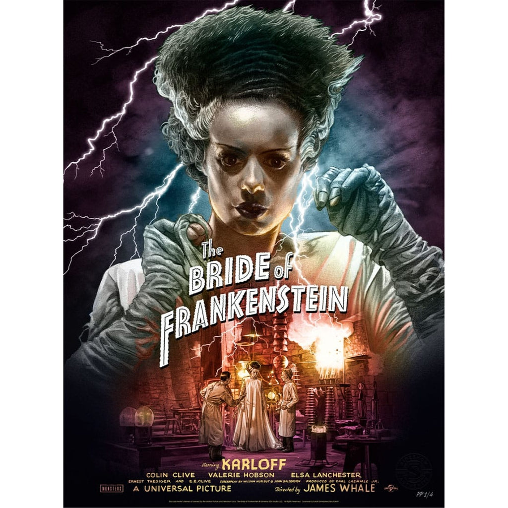 Image produit La Fiancée de Frankenstein – Affiche d’art (Color Variant) par Ruiz Burgos 61 x 46 cm – non encadrée