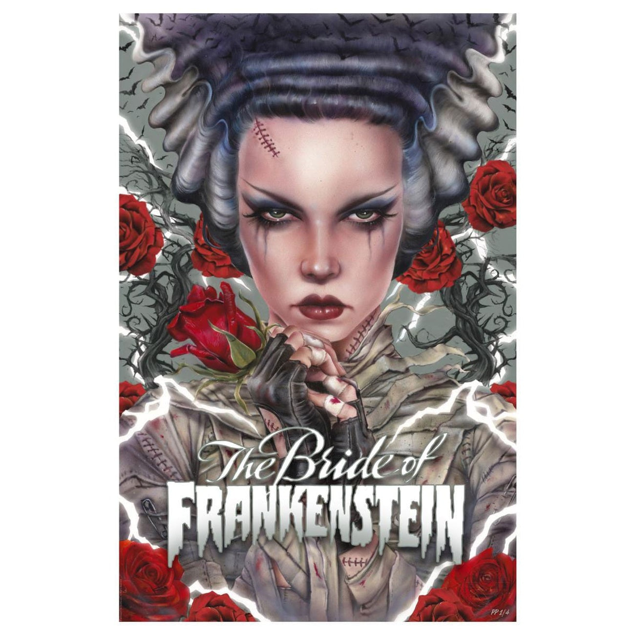 Image produit La Fiancée de Frankenstein affiche d’art Bride Afterlife par Brian M. Viveros 61 x 41 cm – non encadrée