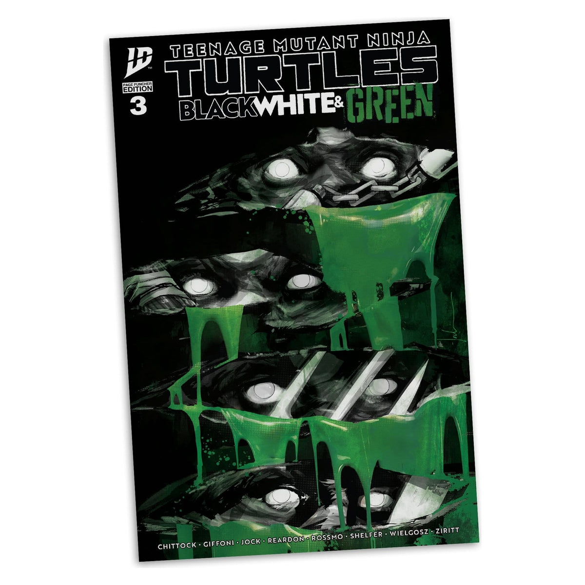 Image produit Teenage Mutant Ninja Turtles Page Punchers figurine articulée Raphael (Black White & Green) (Red Platinum Edition) 13 cm
