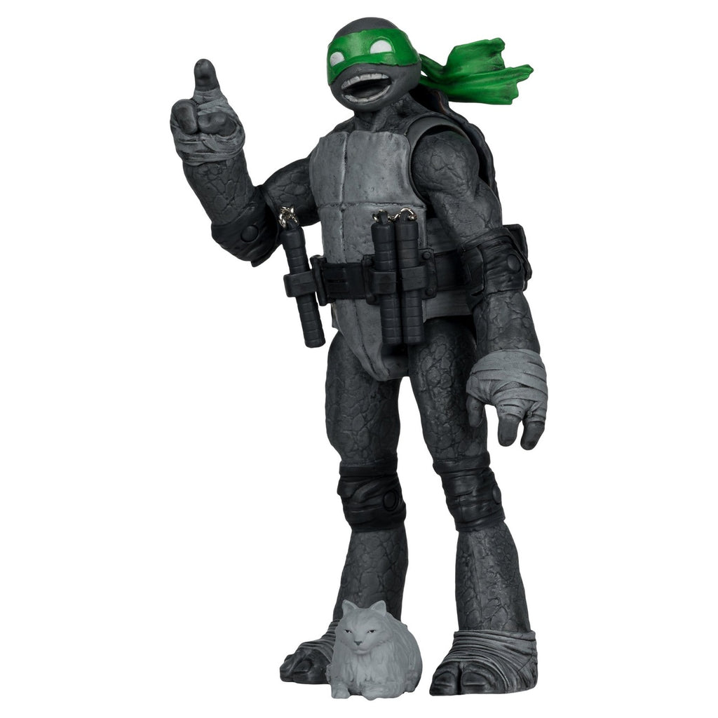 Productafbeelding Teenage Mutant Ninja Turtles Page Punchers actiefiguur Michelangelo (Black White & Green) (Red Platinum Edition) 13 cm