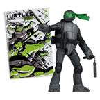 Productafbeelding Teenage Mutant Ninja Turtles Page Punchers actiefiguur Michelangelo (Black White & Green) (Red Platinum Edition) 13 cm