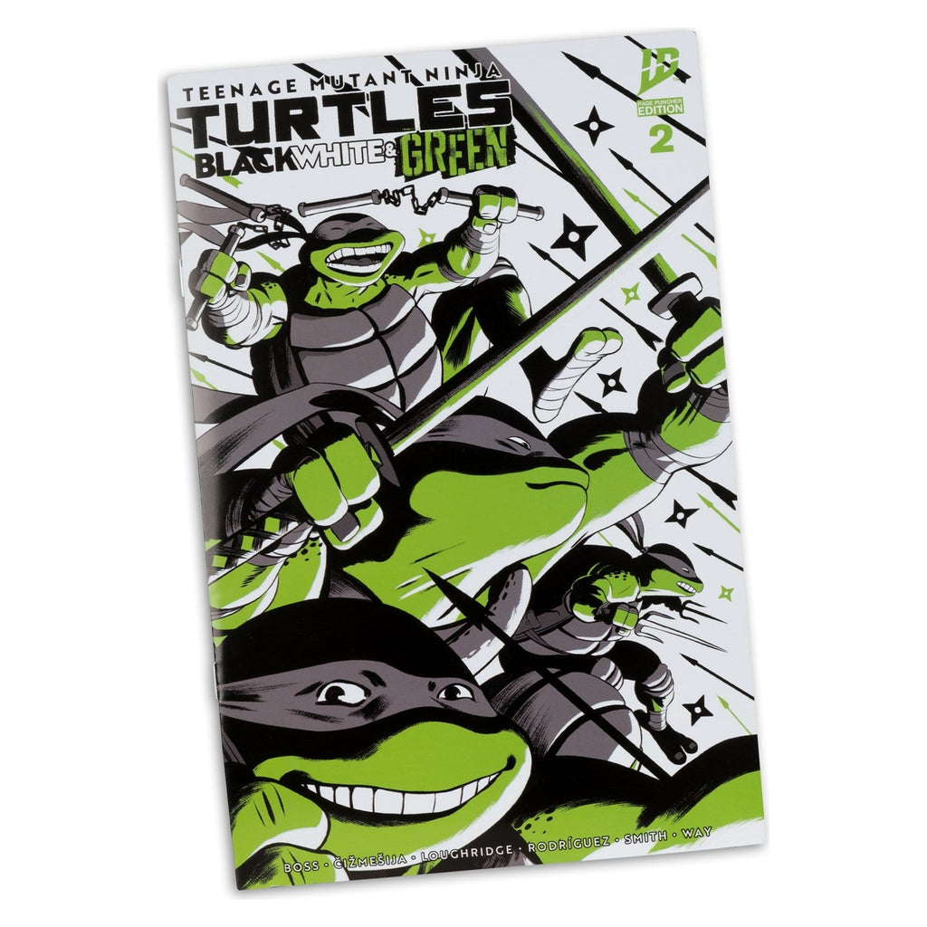 Productafbeelding Teenage Mutant Ninja Turtles Page Punchers actiefiguur Michelangelo (Black White & Green) (Red Platinum Edition) 13 cm