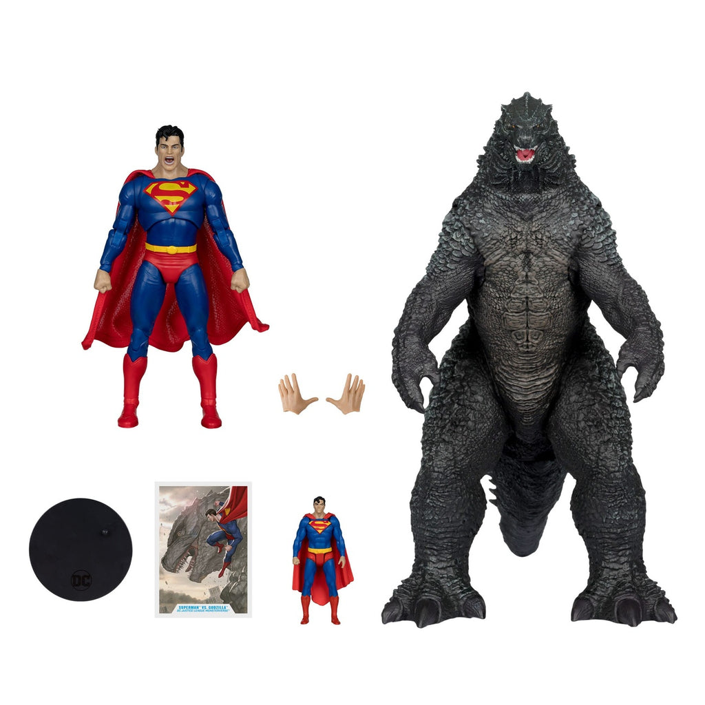Produktbild DC Justice League Monsterverse DC Multiverse Actionfiguren 2er-Pack Superman Vs. Godzilla 30 cm