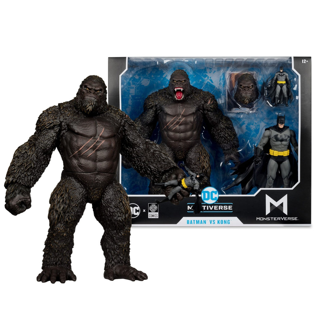 Productafbeelding DC Justice League Monsterverse DC Multiverse Actiefiguren 2-pack Batman & Kong 29 cm