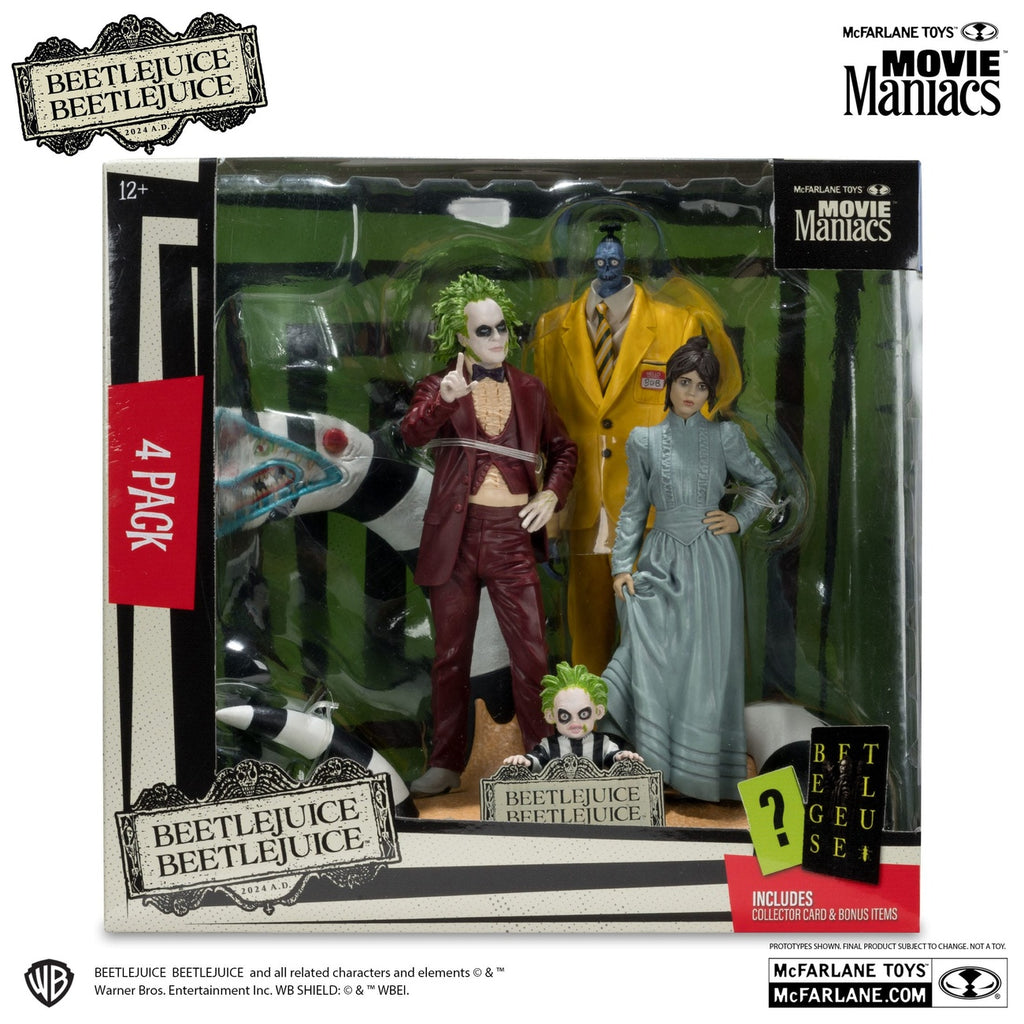Image produit Beetlejuice Beetlejuice Movie Maniacs statues PVC set de 4 15 cm