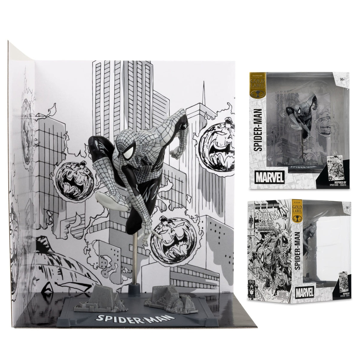Productafbeelding Marvel Collection PVC Beeld 1/10 Spider-Man (Spider-Man #6) (Line Art) (Gold Label) 10 cm