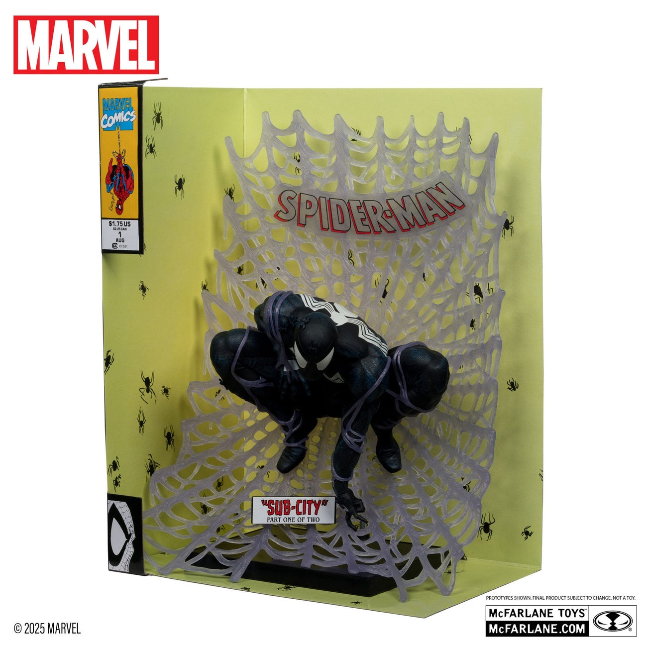 Productafbeelding Marvel Collection PVC Beeld 1/6 Spider-Man (Spider-Man #1)(Zwart Pak)(Chase) 15 cm