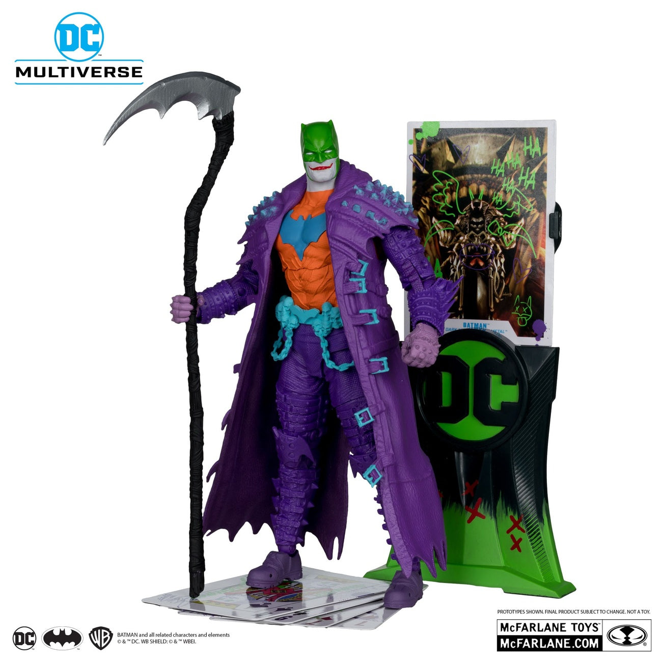 Image produit Figurine articulée DC Multiverse Batman (Dark Nights: Death Metal) Jokerized (Gold Label) 18 cm