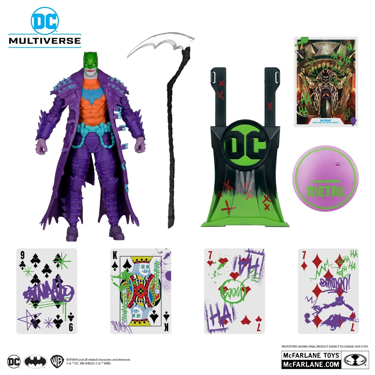 Image produit Figurine articulée DC Multiverse Batman (Dark Nights: Death Metal) Jokerized (Gold Label) 18 cm