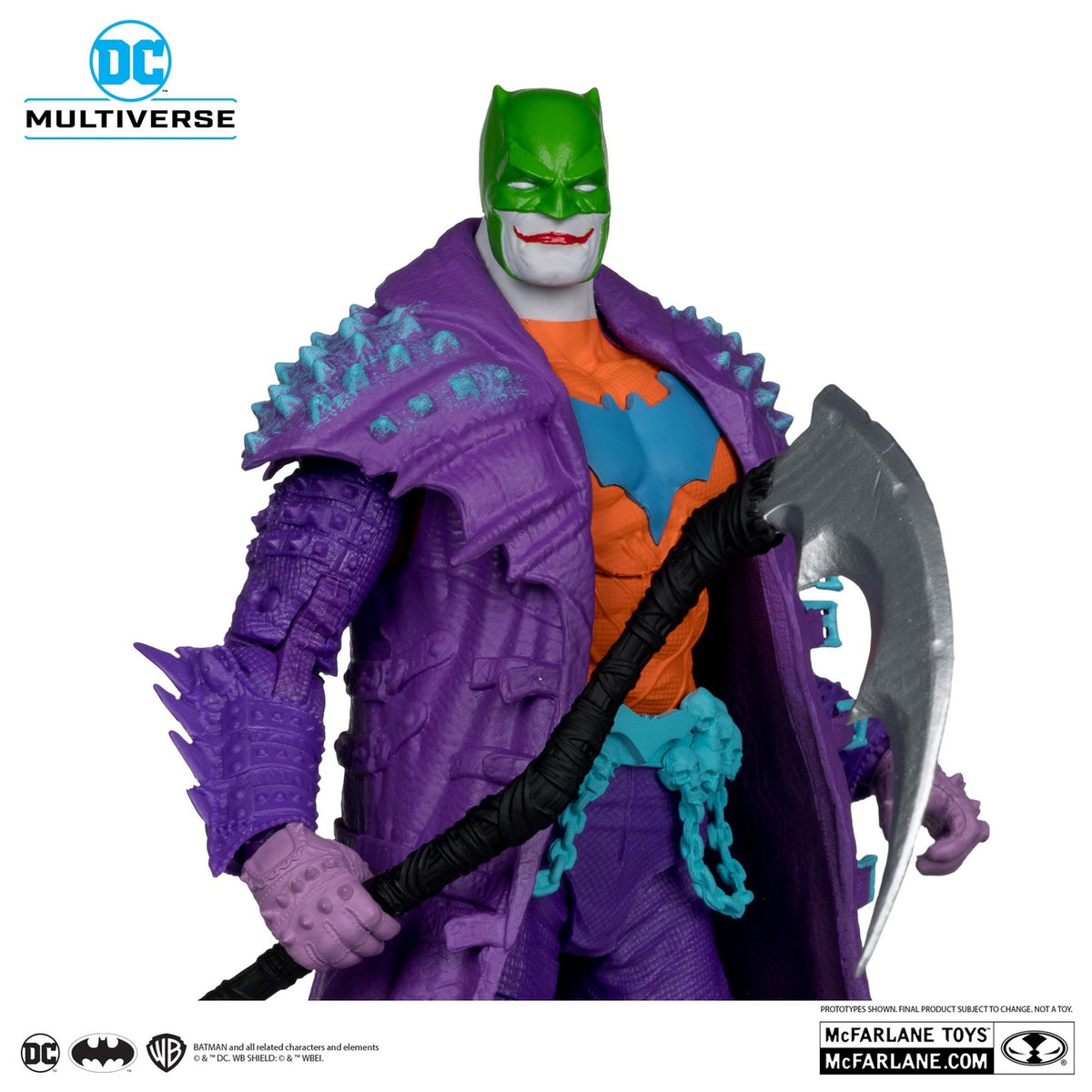 Image produit Figurine articulée DC Multiverse Batman (Dark Nights: Death Metal) Jokerized (Gold Label) 18 cm