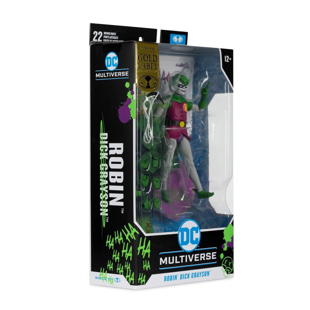 Produktbild DC Rebirth DC Multiverse Actionfigur Robin (Dick Grayson) (Jokerized) (Gold Label) 18 cm