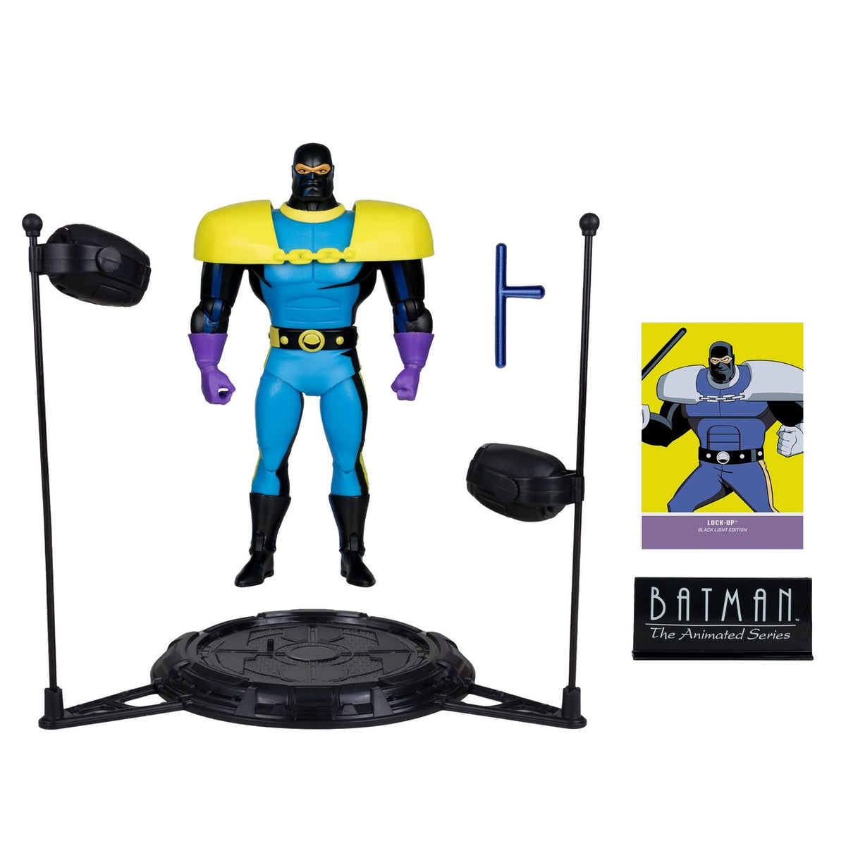 Image produit Batman : La Série Animée figurine articulée DC Direct Build-A Wave 5 Lock-Up Black Light Edition (Gold Label) 15 cm