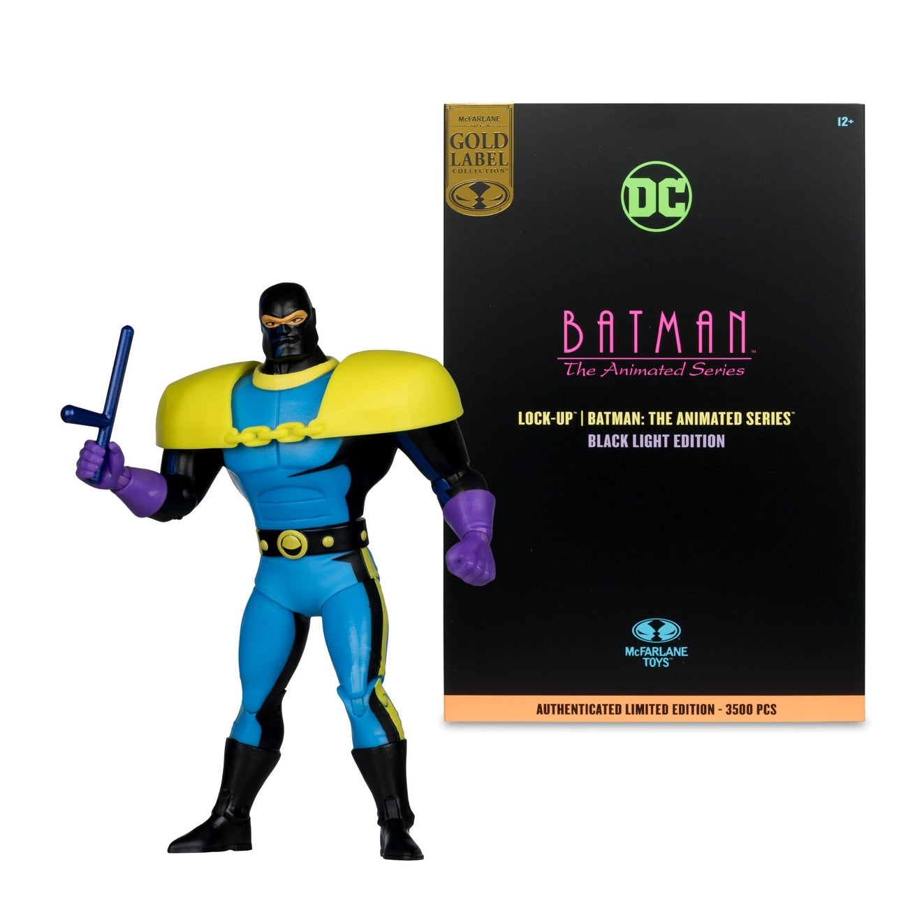 Image produit Batman : La Série Animée figurine articulée DC Direct Build-A Wave 5 Lock-Up Black Light Edition (Gold Label) 15 cm