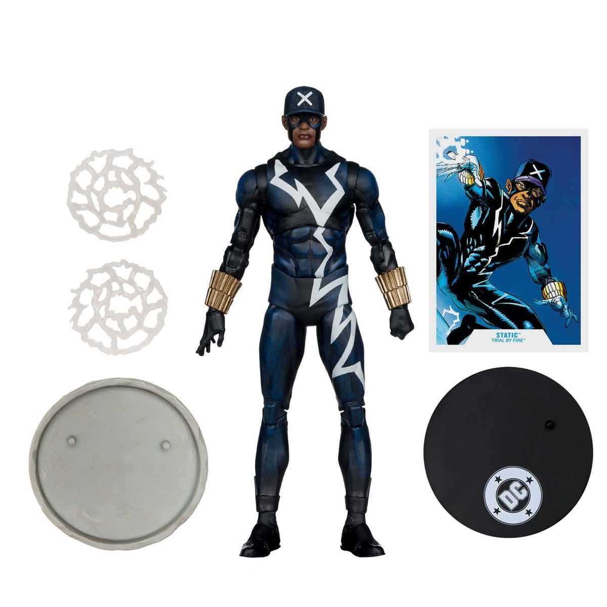 Productafbeelding DC Multiverse actiefiguur Static Shock (Trial by Fire) (Gold Label) 18 cm