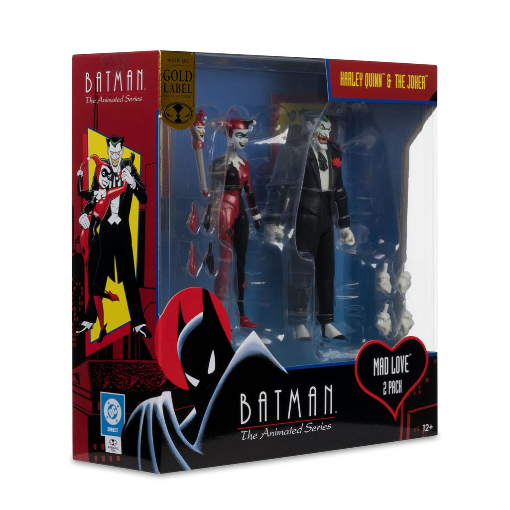 Image produit Batman : La Série Animée Figurines DC Direct Harley Quinn & Le Joker (Mad Love) (Gold Label) 18 cm