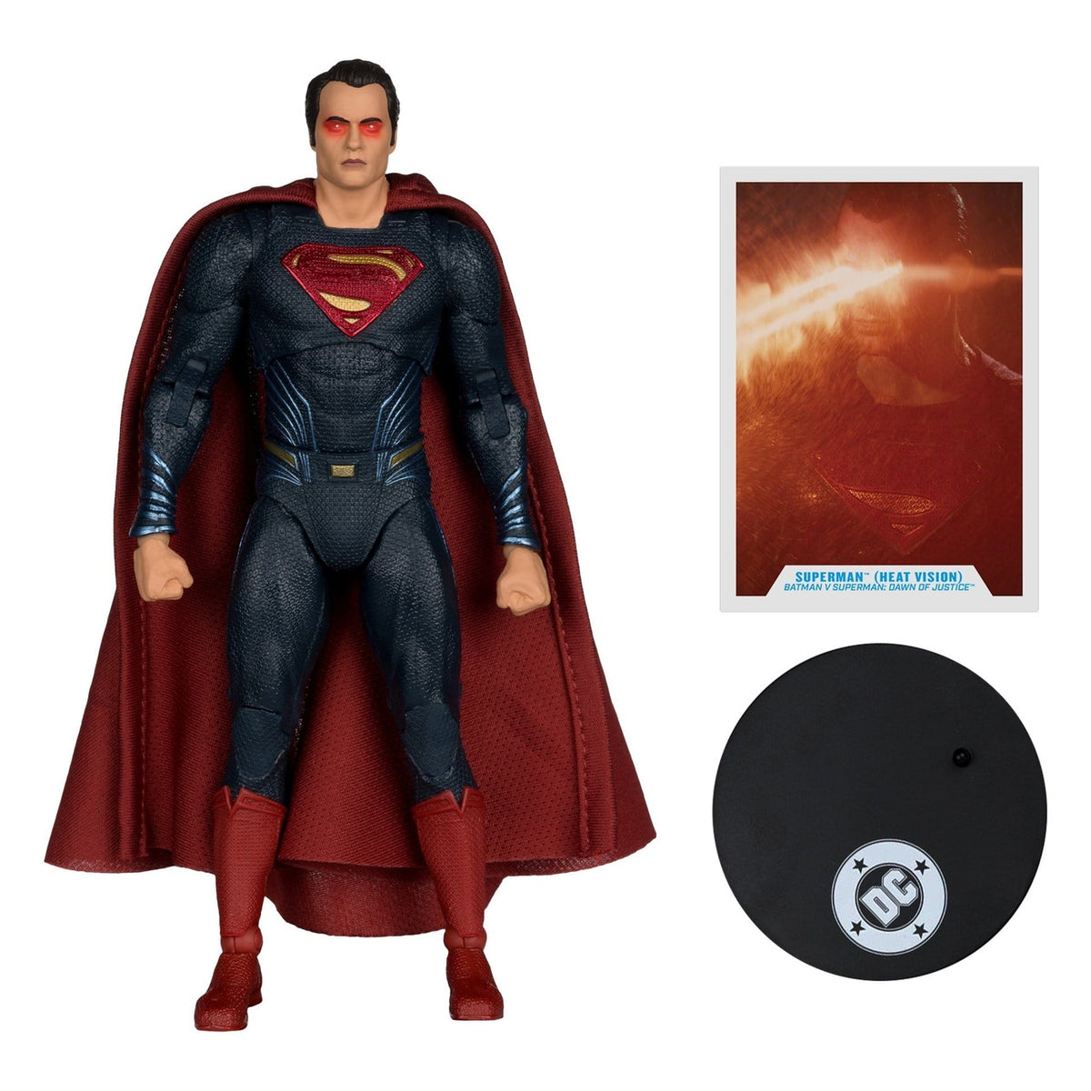 Image produit Batman v Superman : L’Aube de la Justice (2016) Édition Cinéma DC Figurine d’action Superman (Heat Vision) 19 cm