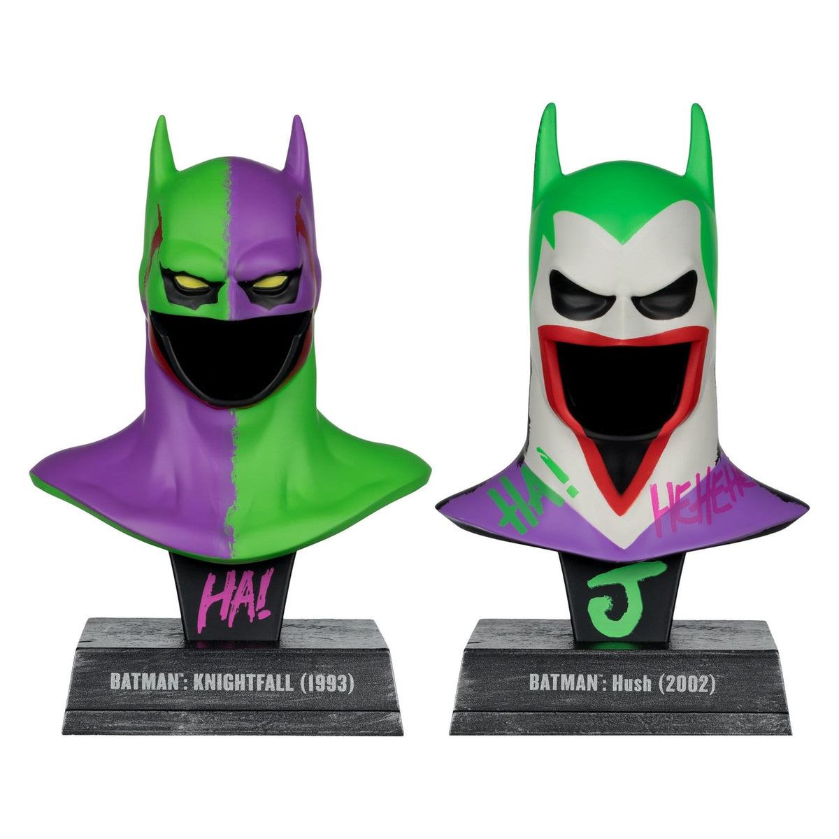 Productafbeelding Batman DC Direct Mini-replica 1/3 2-pack Batman Maskers Hush & Knightfall (Jokerized) (Gold Label) 18 cm