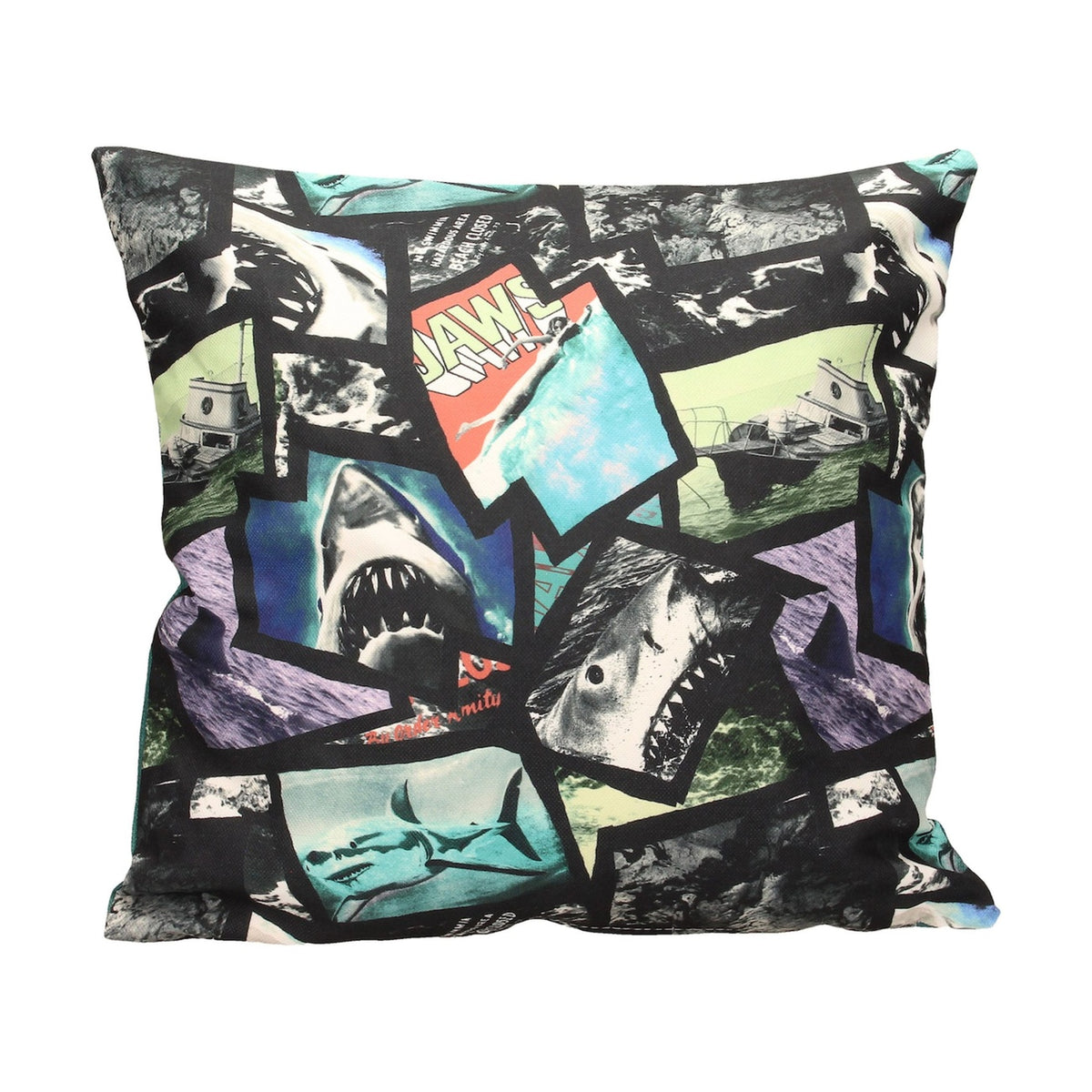 Productafbeelding Jaws Kussen Poster Collage 45 cm
