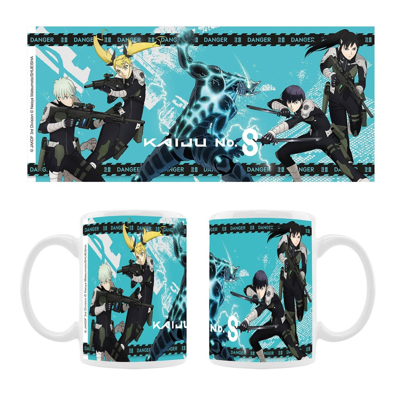 Image produit Mug en céramique Kaiju No. 8 Kaiju No. 8, Reno Ichikawa, Soshiro Hoshina, Mina Ashira, Kikoru Shinomiya Saison 2