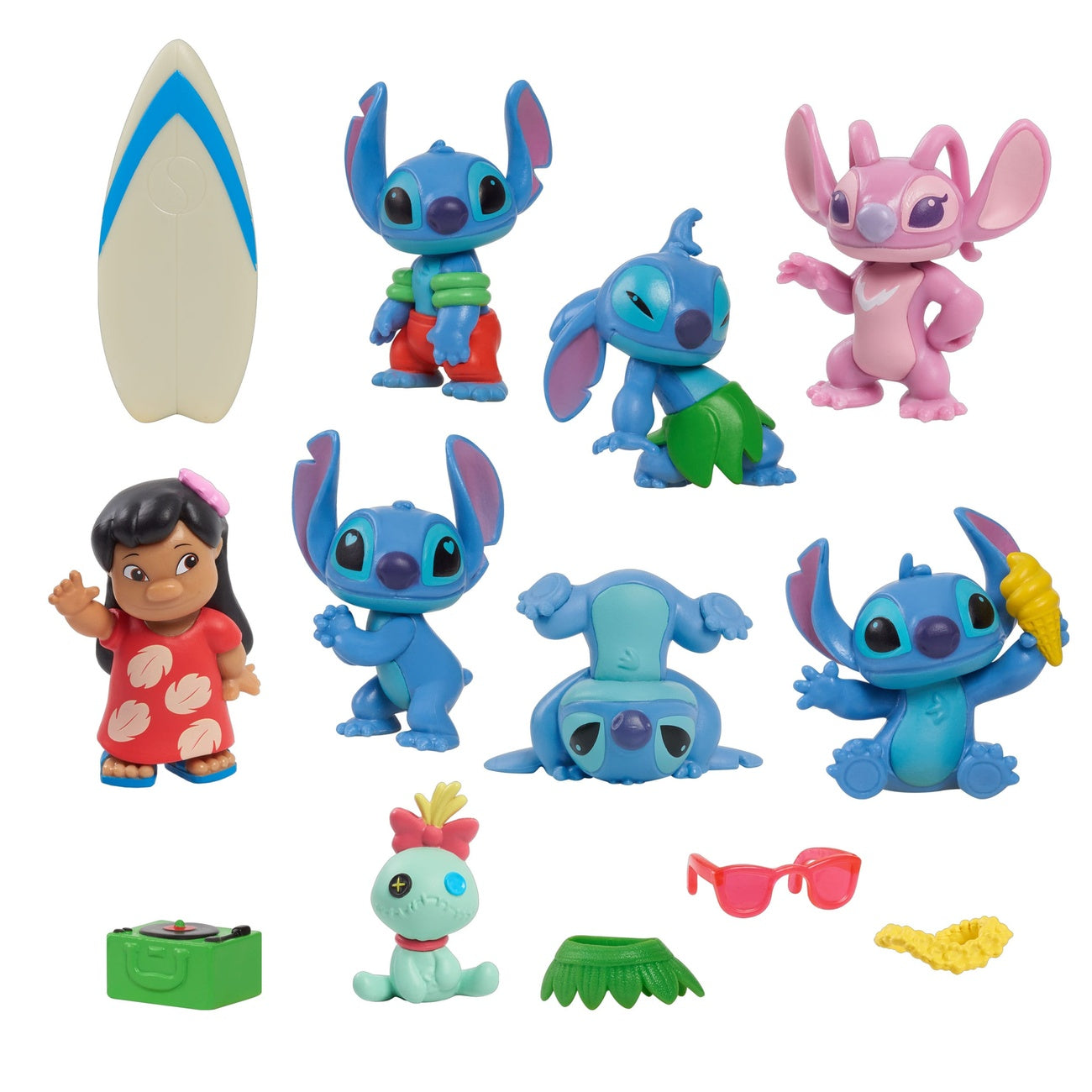 Productafbeelding Lilo & Stitch Mini-figuren 8-pack Stitch Deluxe Figure Set 7 cm