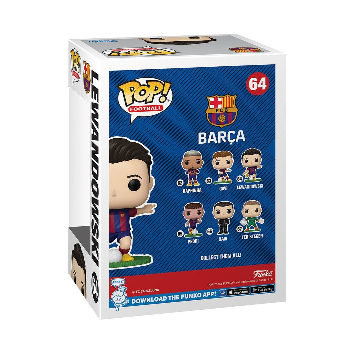 Image produit EFL POP! Figurine en vinyle Football Barcelone - Lewandowski 9 cm