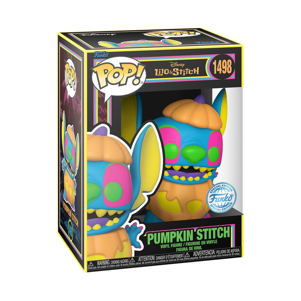 Image produit Lilo & Stitch POP! Disney Figurine Vinyle Blacklight Pumpkin Stitch 9 cm