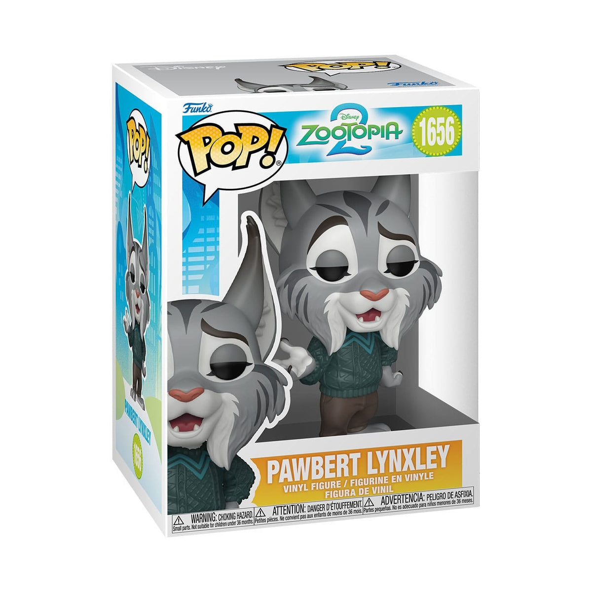 Image produit Zootopie 2 POP! Movies figurine en vinyle Pawbert Lynxley 9 cm
