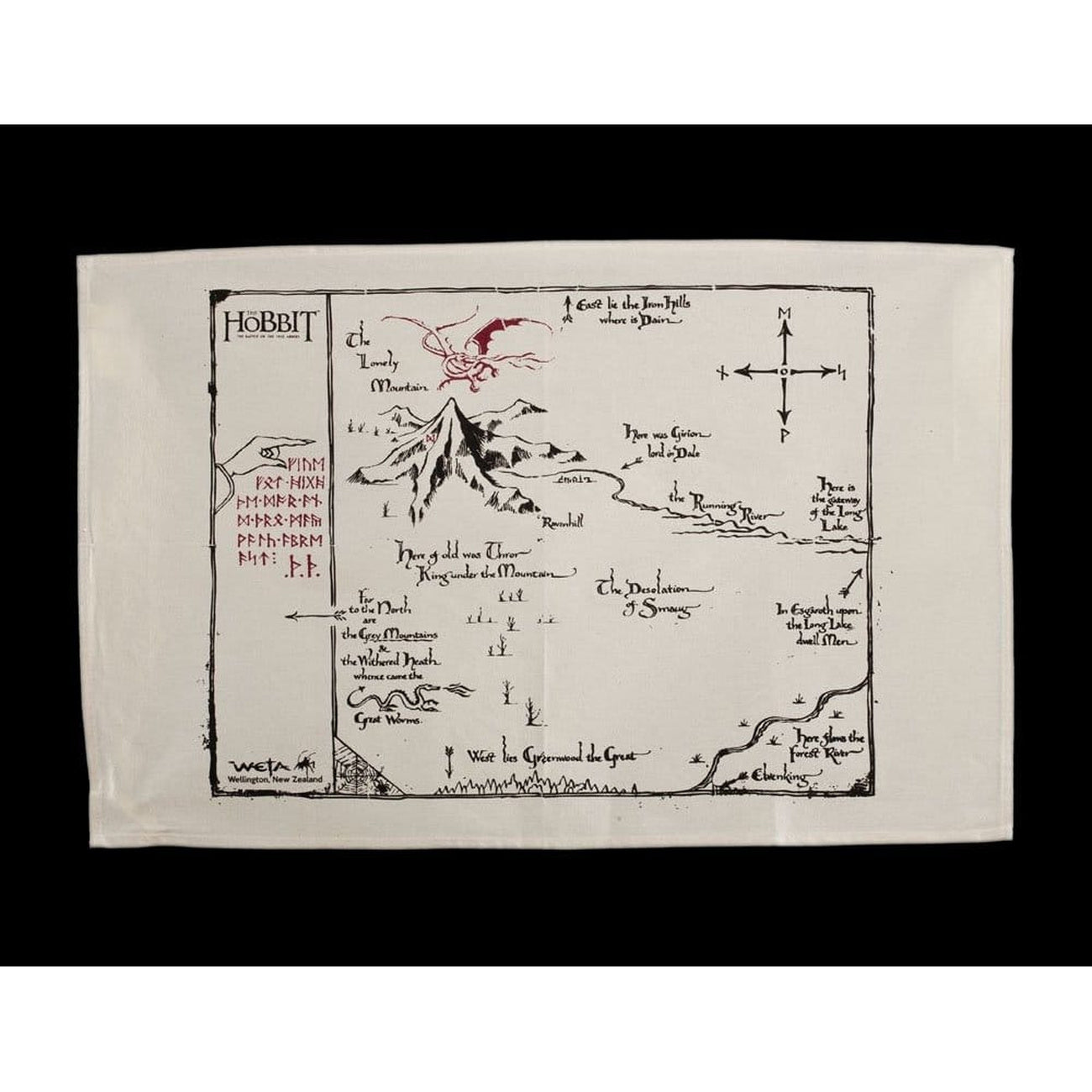 Productafbeelding The Hobbit Theedoek Thorin's Map 72 cm