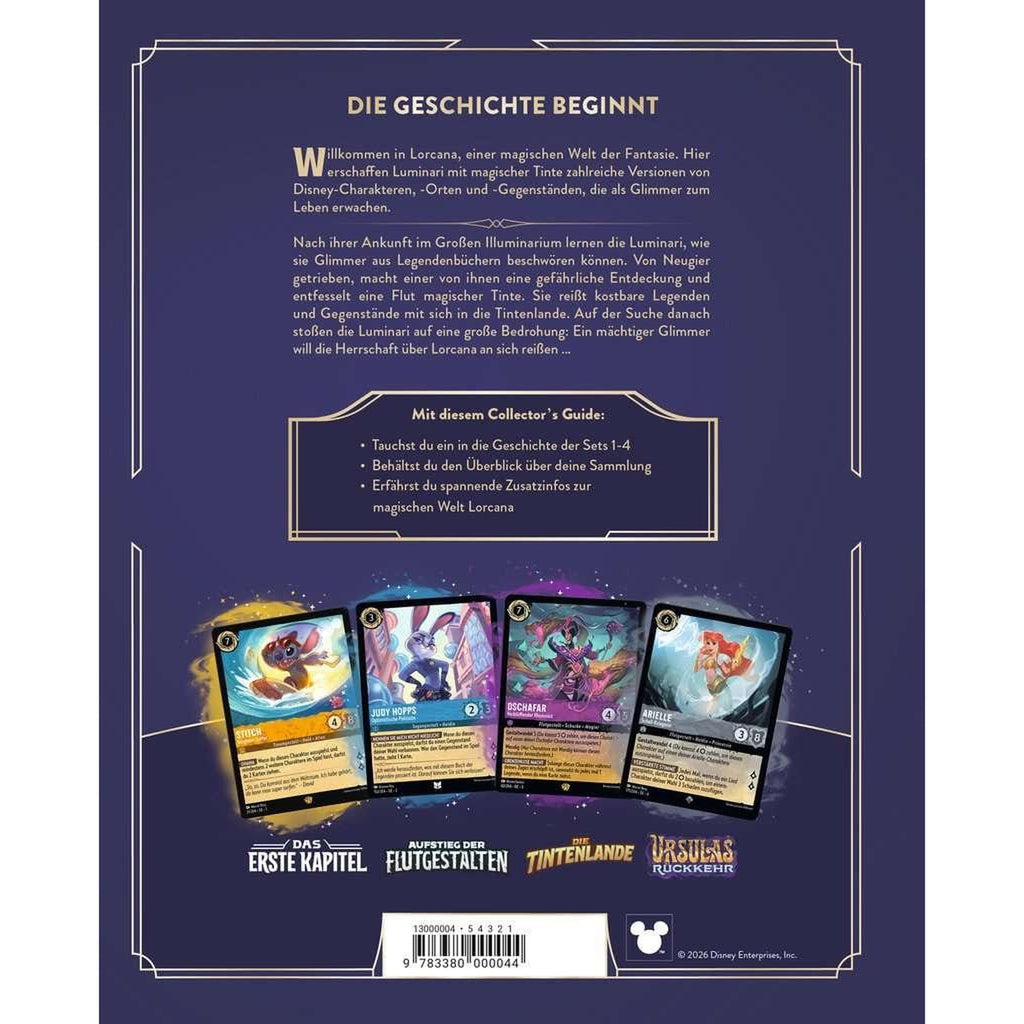 Productafbeelding Disney Lorcana TCG Boek De Officiële Collector’s Guide: Sets 1–4 *Duitse versie*