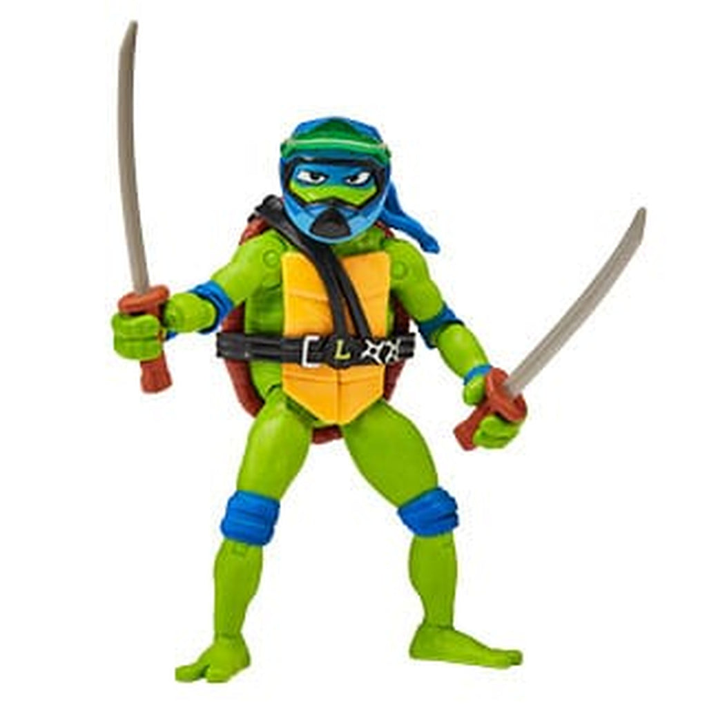 Productafbeelding Teenage Mutant Ninja Turtles: Mutant Mayhem Drive N Kick actiefiguur Leonardo & motor 11 cm