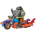 Image produit Teenage Mutant Ninja Turtles figurine articulée avec véhicule Rocksteady & Chopper 12 cm
