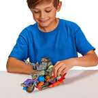 Image produit Teenage Mutant Ninja Turtles figurine articulée avec véhicule Rocksteady & Chopper 12 cm