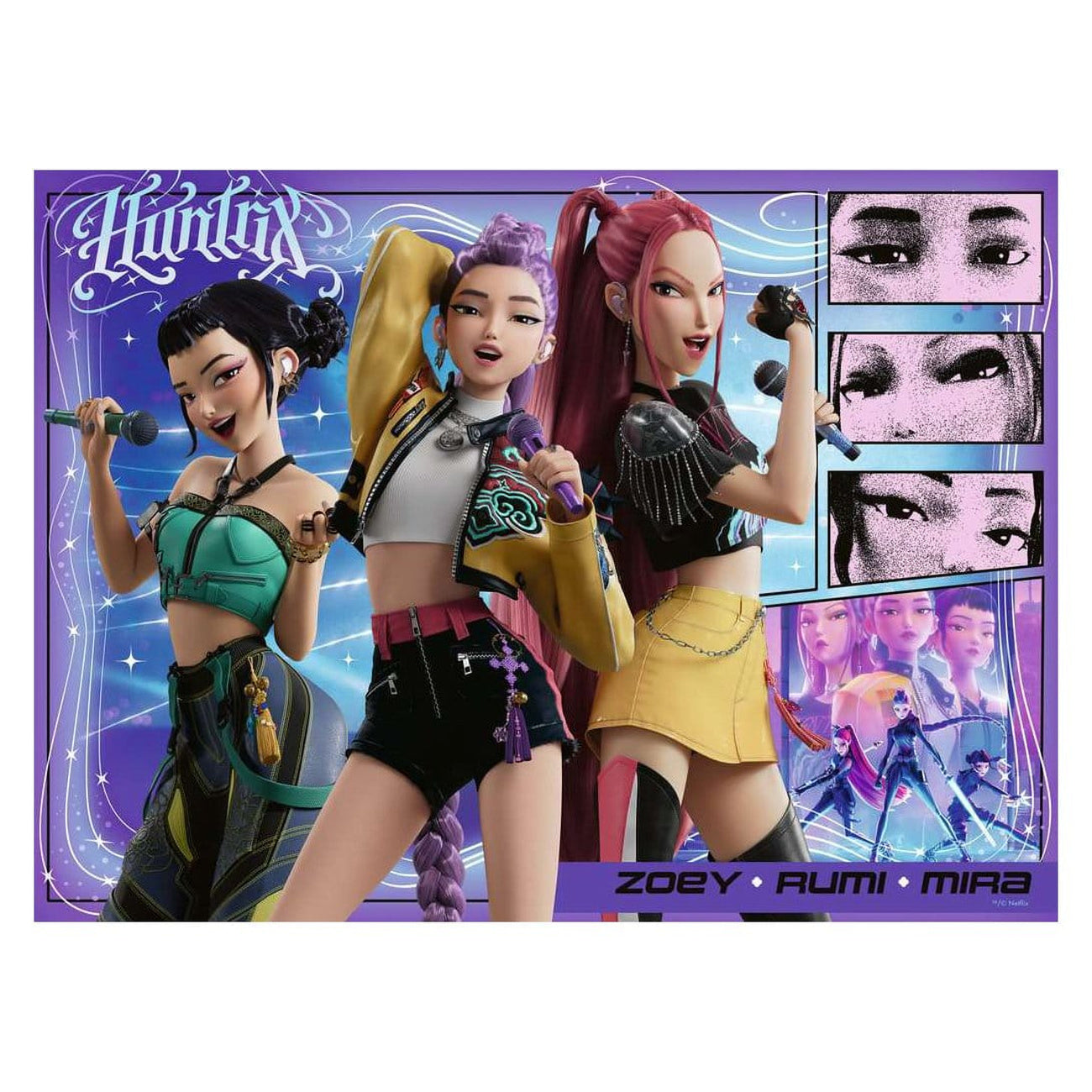 Produktbild KPop Demon Hunters Kinderpuzzle Happy fans, happy Honmoon! (100 Teile XXL)