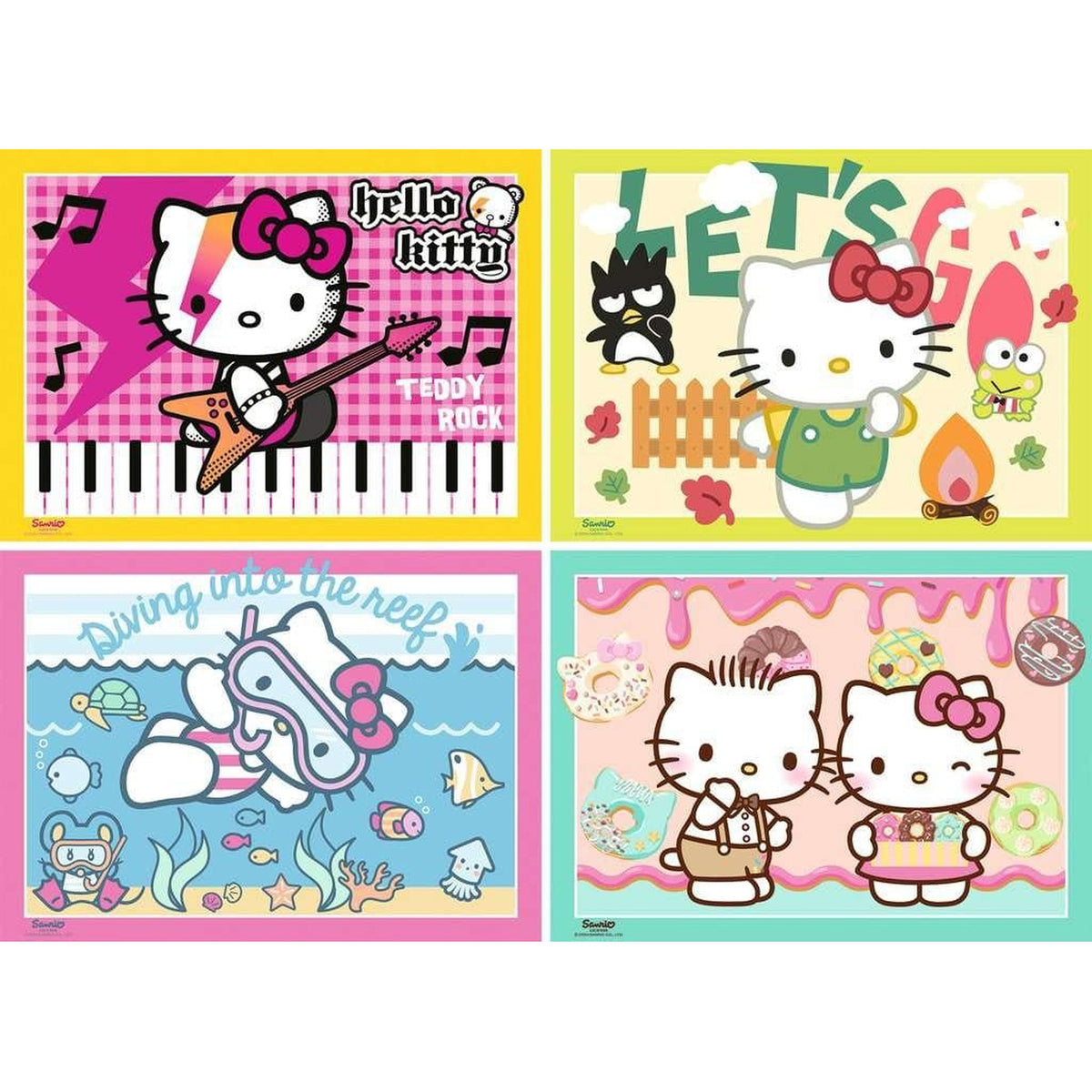 Productafbeelding Hello Kitty Puzzels 4-pack Daar gaan we, Hello Kitty! (4x100 stukjes)