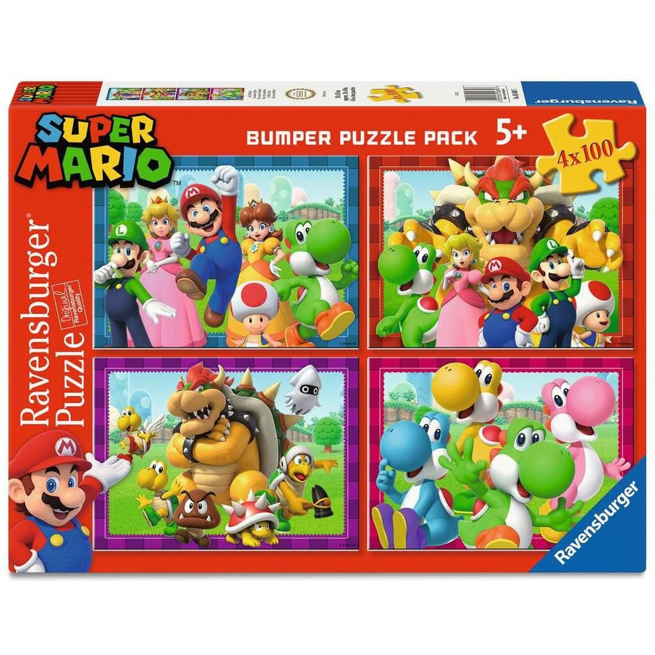 Productafbeelding Super Mario Puzzels 4-pack Tijd voor Mario! (4x100 stukjes)