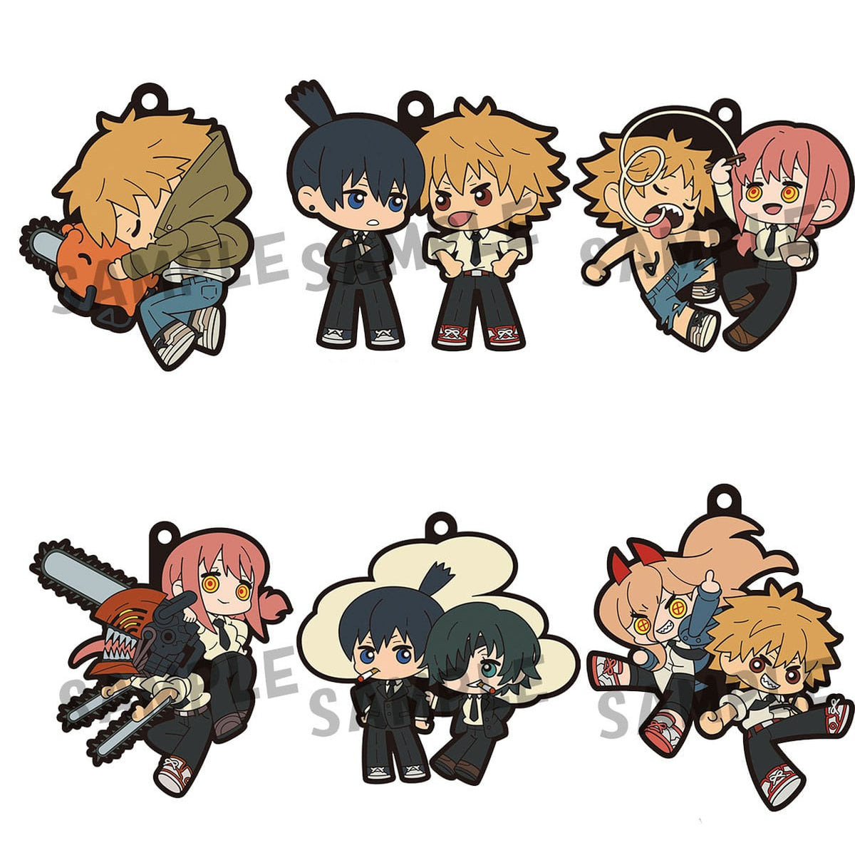 Productafbeelding Chainsaw Man Rubber Mascot Buddycolle rubber hanger 6 cm assortiment (6)