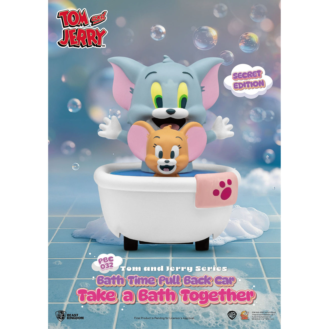 Image produit Tom & Jerry Pull Back Car Series Voitures à rétrofriction Bath Time Blind Box lot de 6