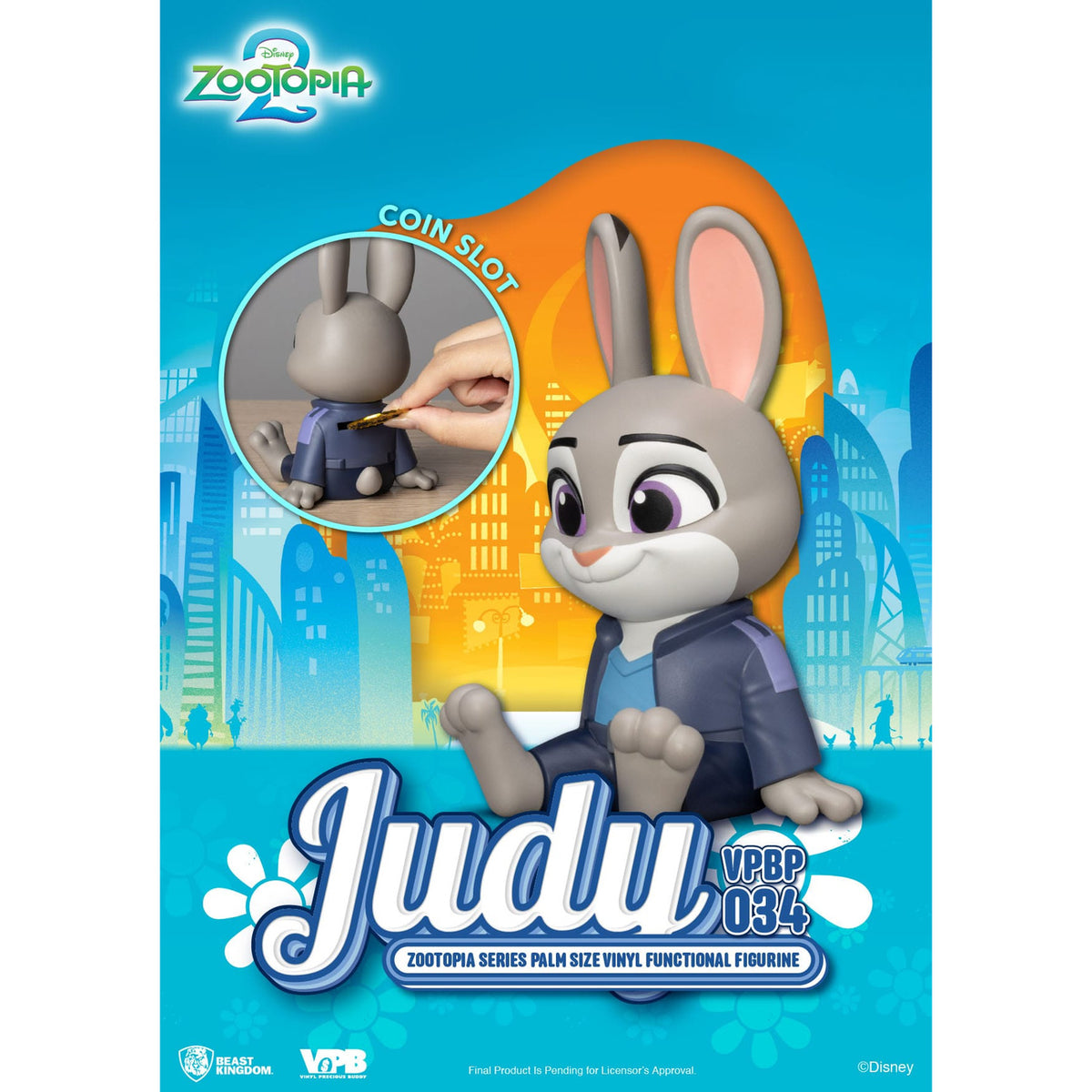 Productafbeelding Zootropolis Piggy vinyl spaarpot Judy 15 cm