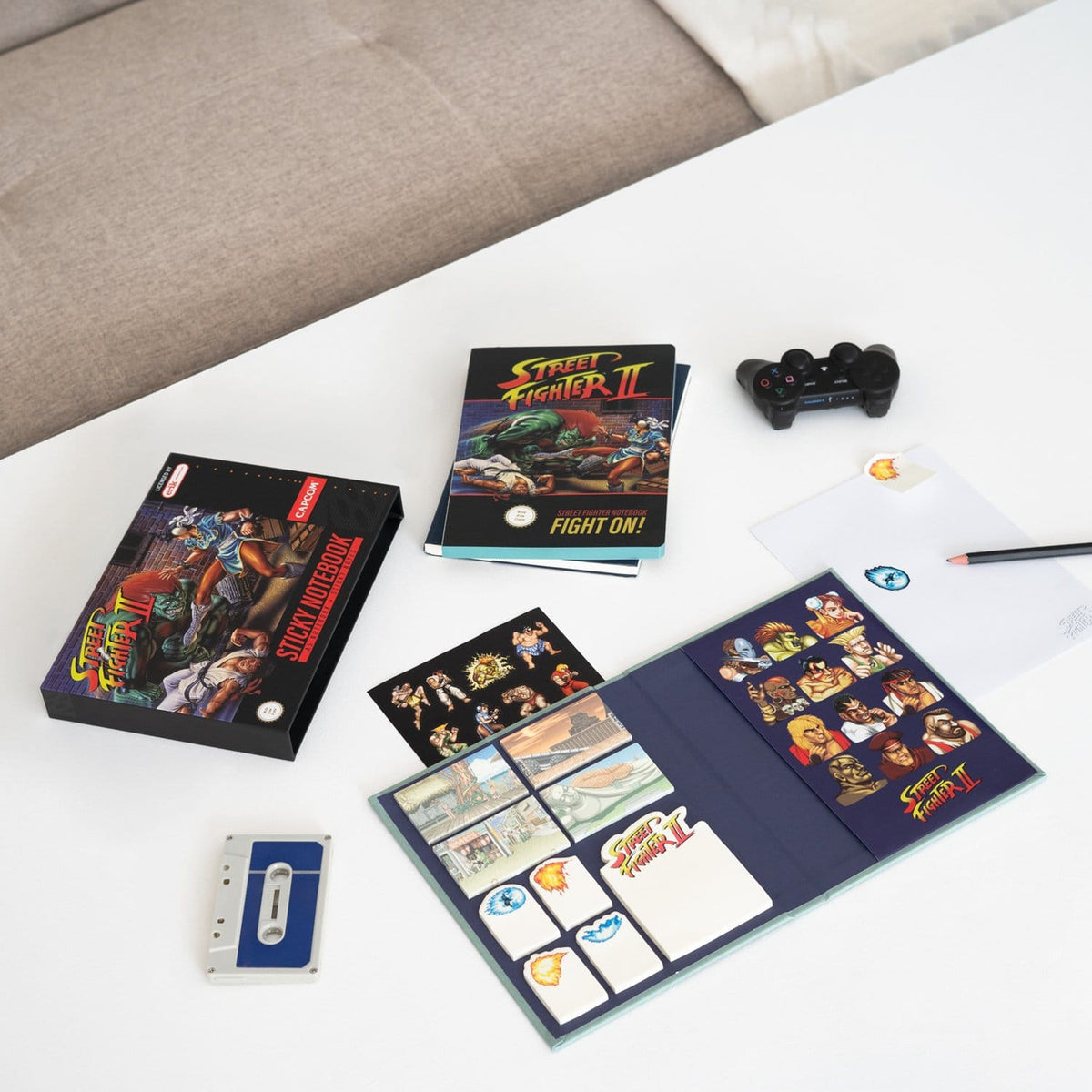 Image produit Street Fighter Carnet premium avec notes adhésives et étui A5